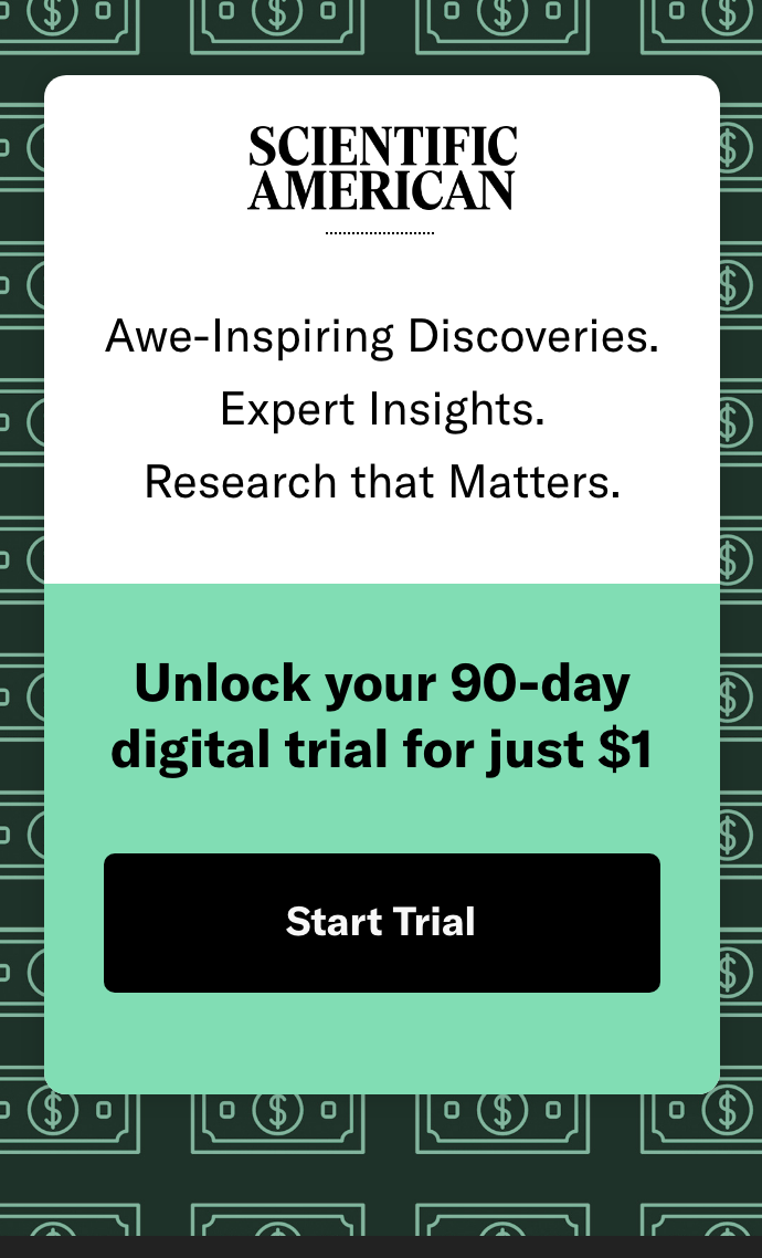 Scientific American 90 days for $1