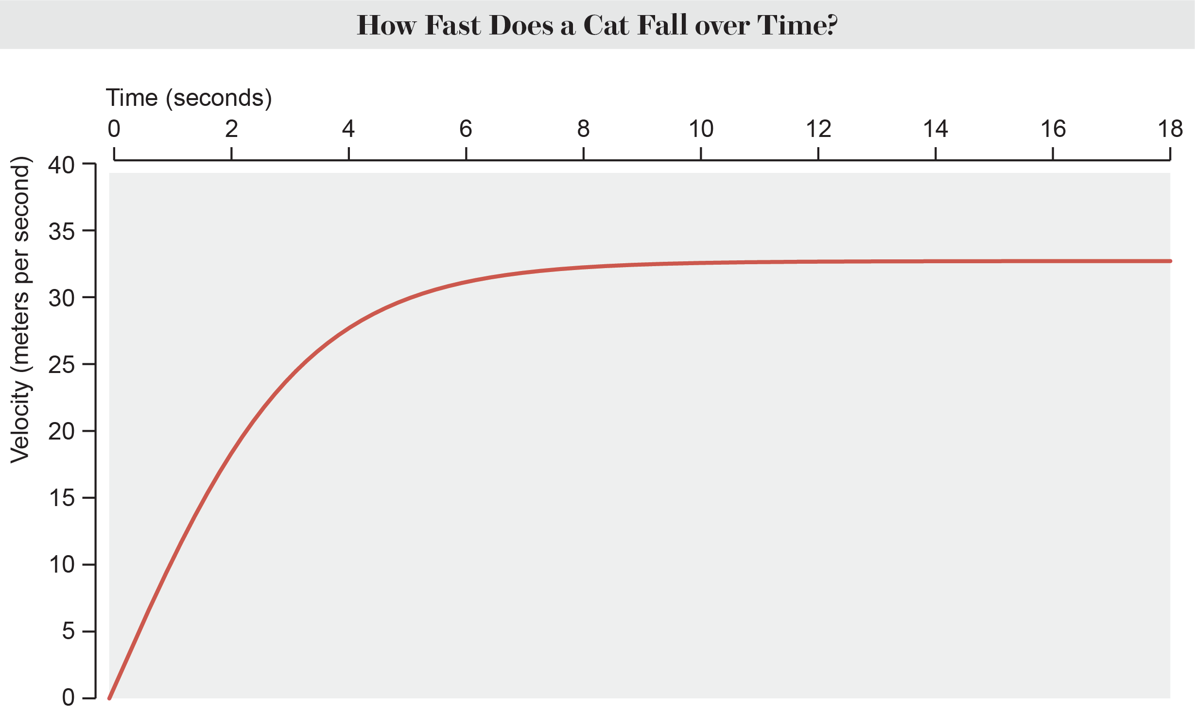 Şekil, bir kedinin zaman içindeki hızını gösterir.