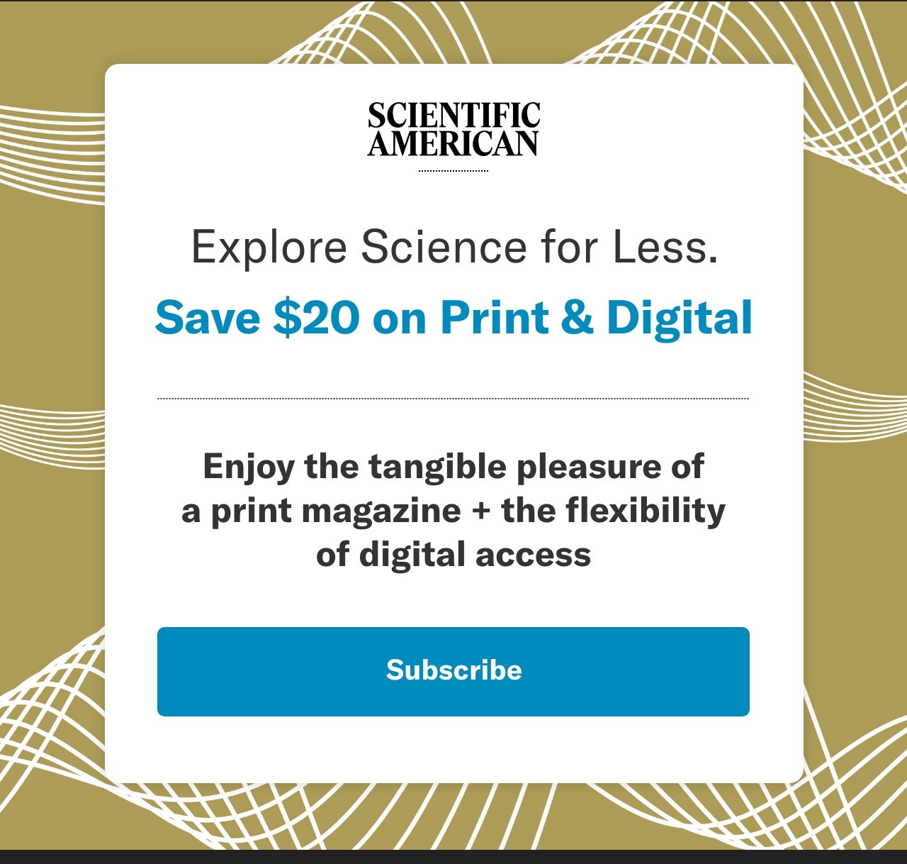 Save $20 on Print & Digital