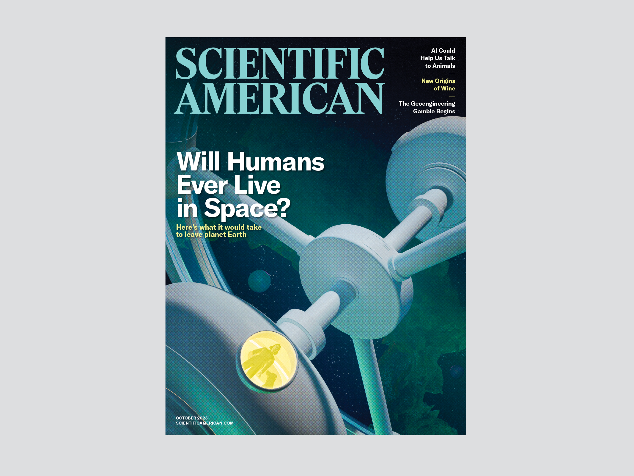 Cover of the October 2023 issue of Scientific American.