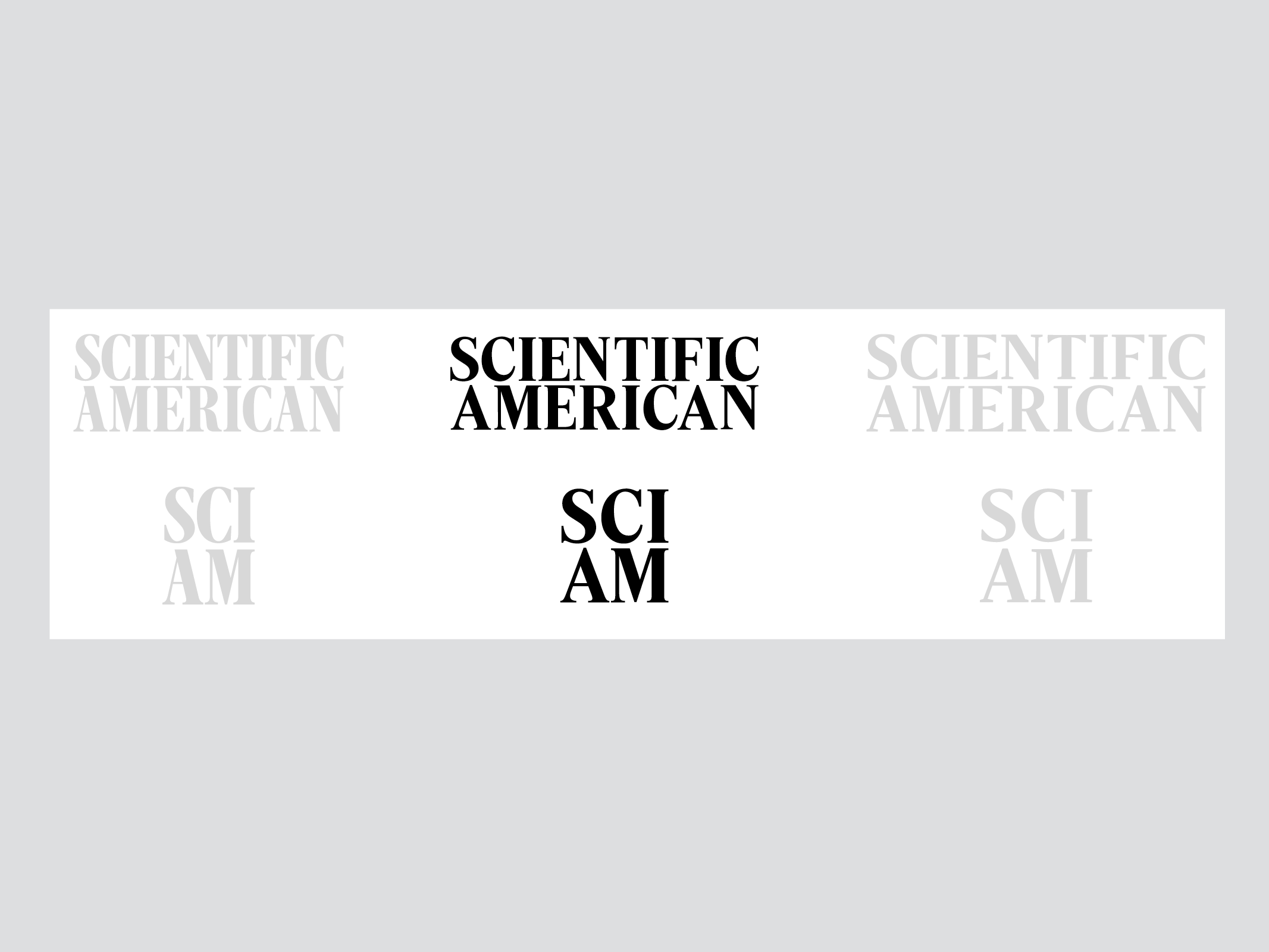 Six different Scientific American logos.
