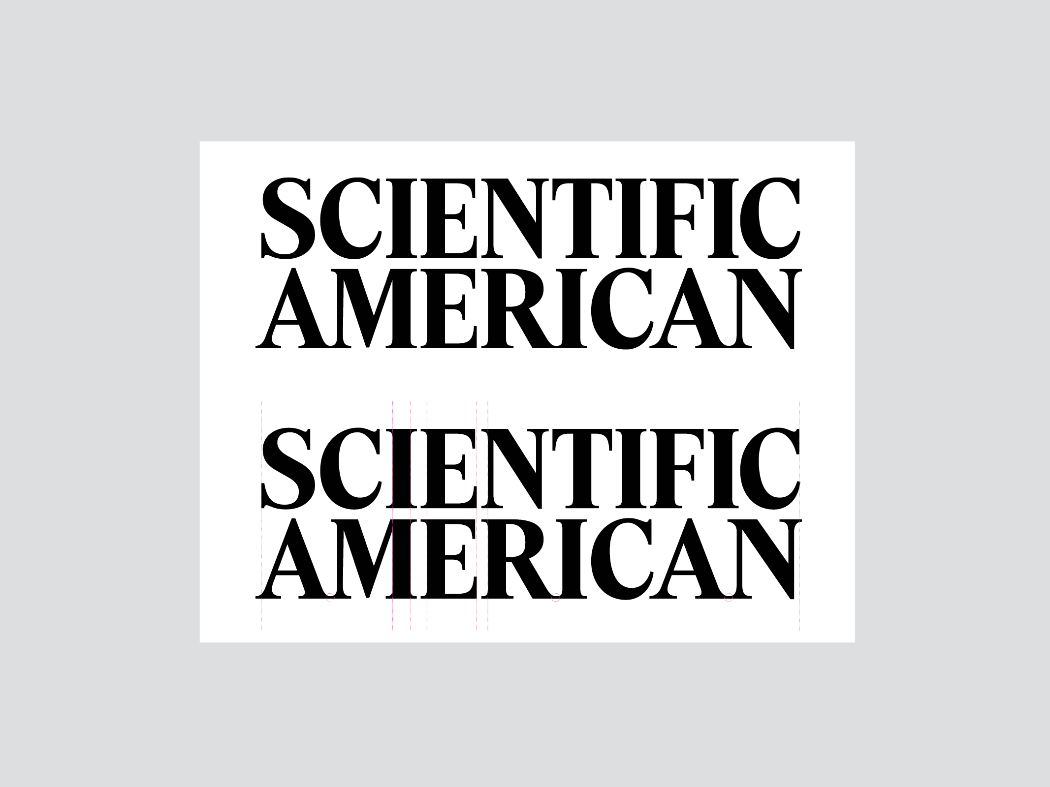 Two of Scientific American's new logos.