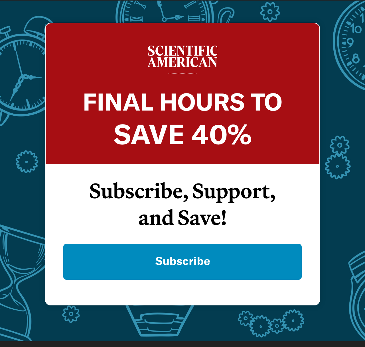 Scientific American Save 40%. Subscribe Now