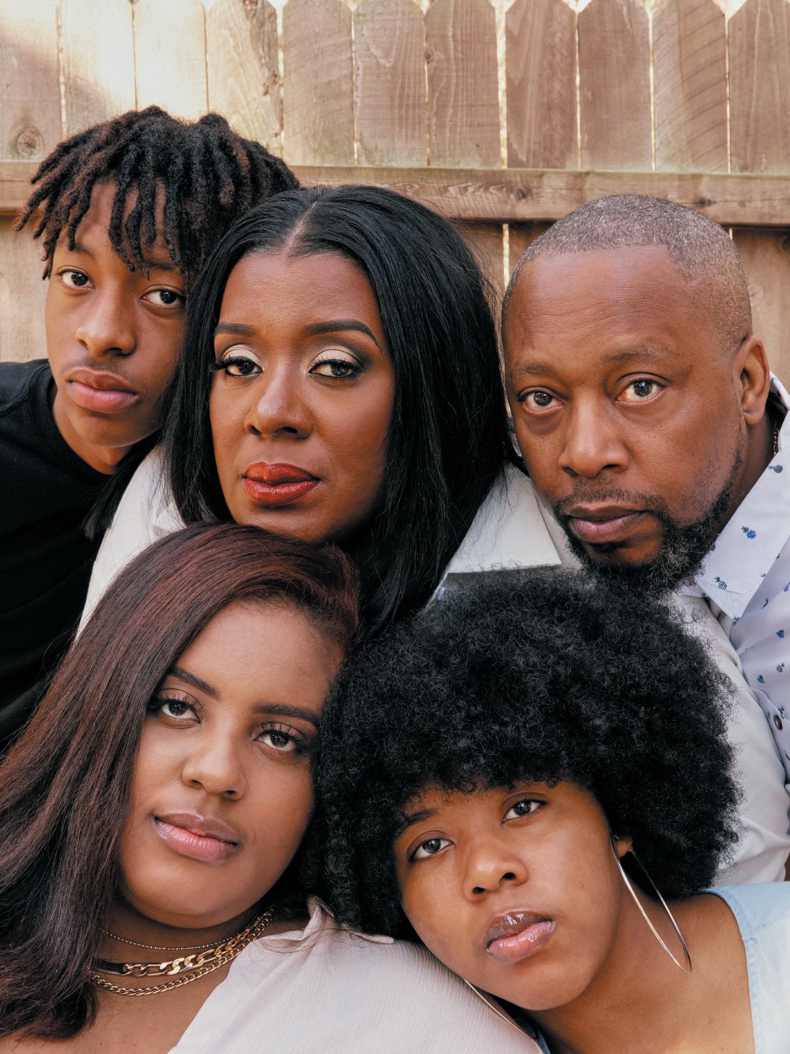 Shown clockwise with their mother, ShantaQuilette, and father, Roy Williams, are daughters Sanaa and Nyaira and son Adysaan. 