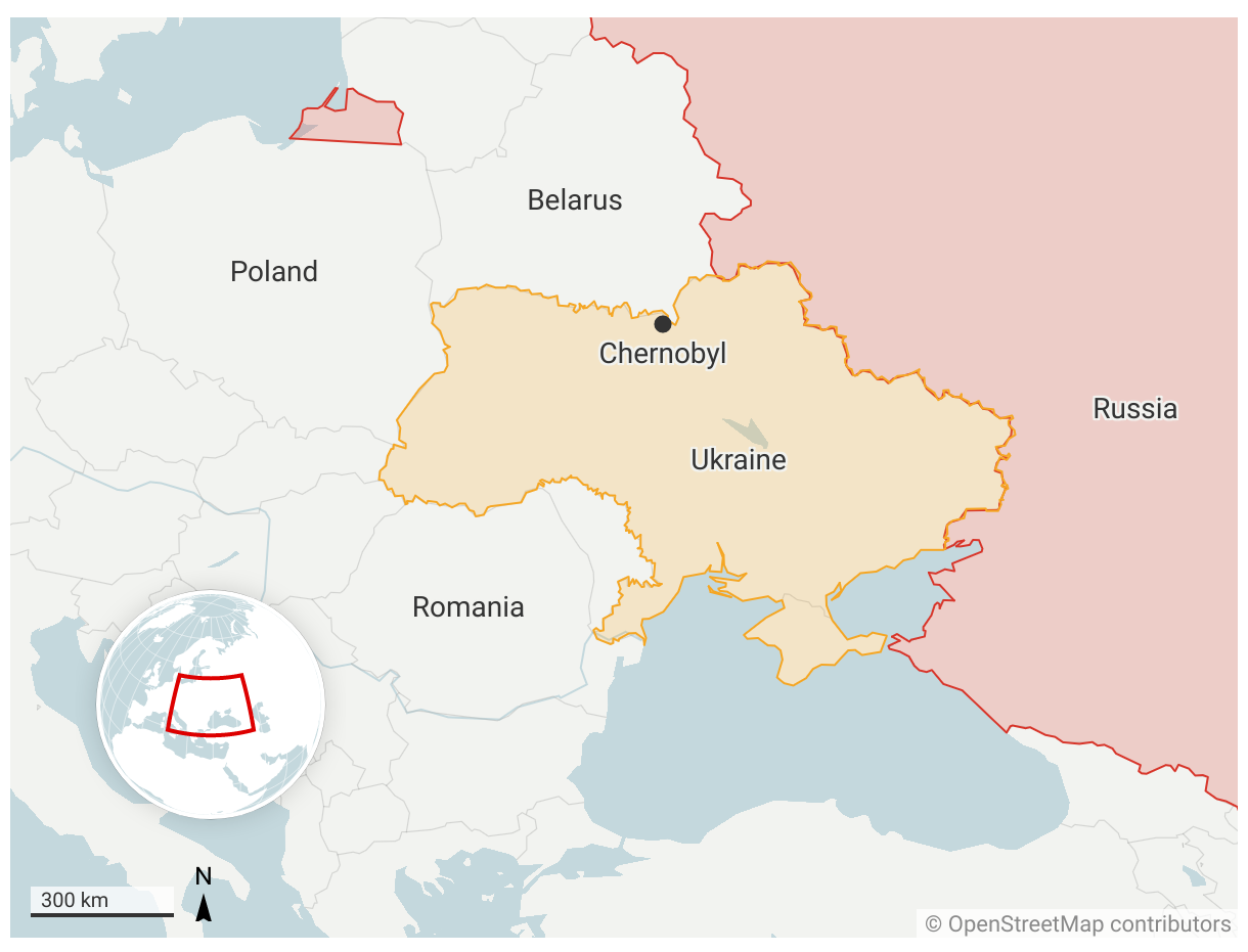 Location of Chernobyl
