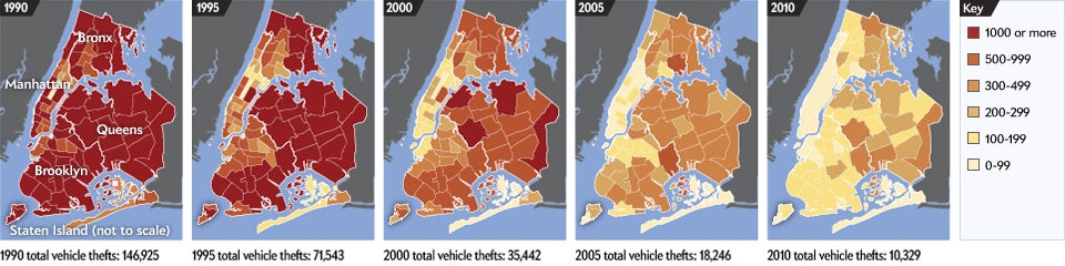 New York City S Years Of Declining Crime Scientific American