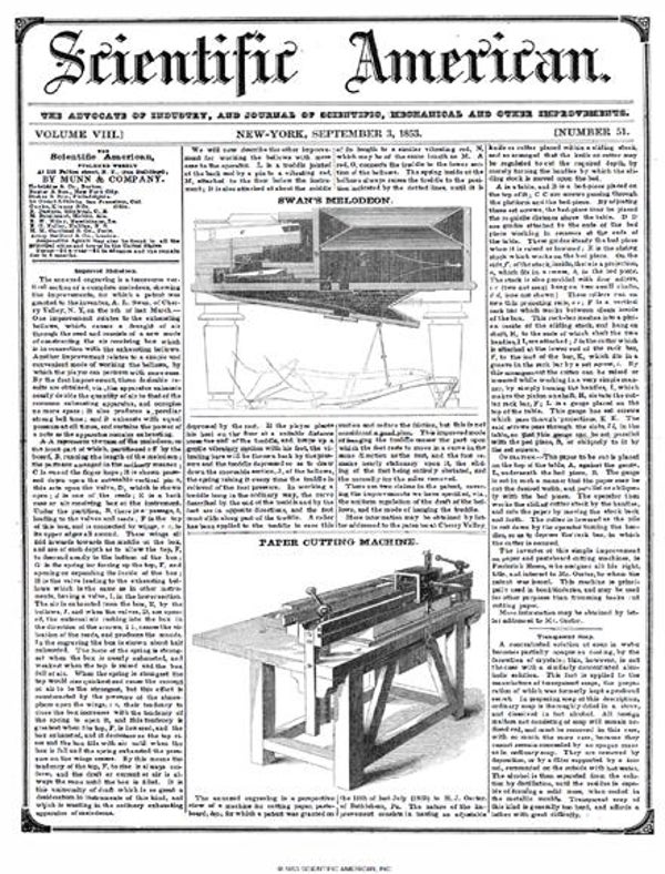 Scientific American Magazine Vol 8 Issue 51