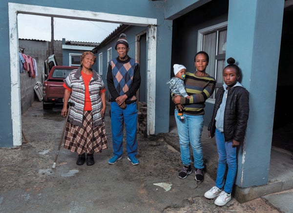 Five family members in South Africa.