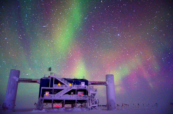 Exotic Space Particles Slam into Buried South Pole Detector