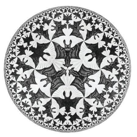 1971 optical illusion of the brain's representational system by M. C. Escher.