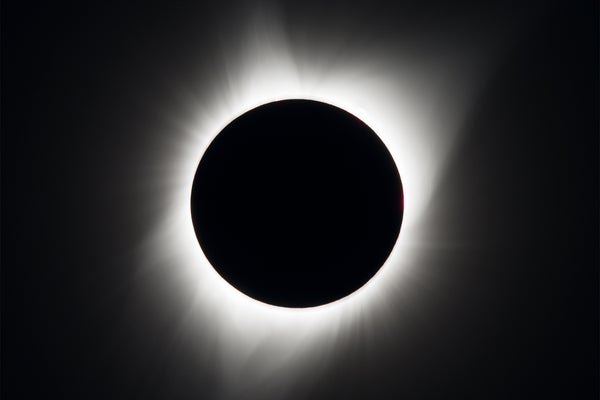Moment of totality during the 2017 solar eclipse