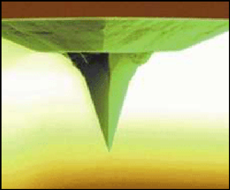 TIP OF ATOMIC FORCE MICROSCOPE