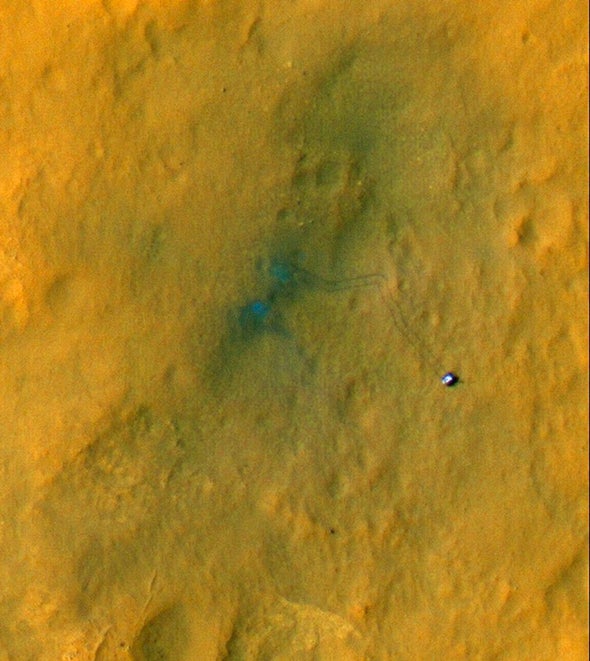 Mars Orbiter Captures Curiosity's Progress