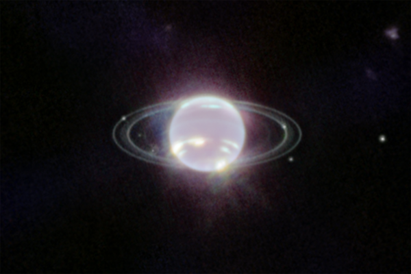 JWST's Near Infrared Camera (NIRCam) image of Neptune brings the planet's rings into full focus.
