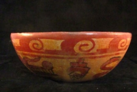 Mayan ceramic bowl
