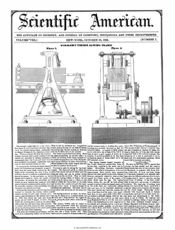 Scientific American Magazine Vol 8 Issue 7