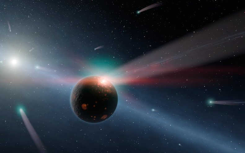 Comet-Blasted Star May Be a Rerun of the Solar System's Birth