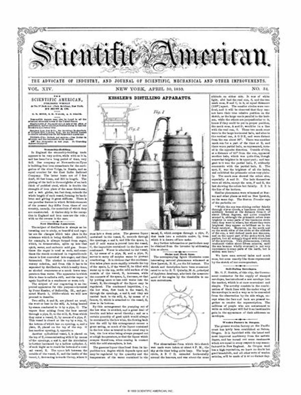 Scientific American Magazine Vol 14 Issue 34