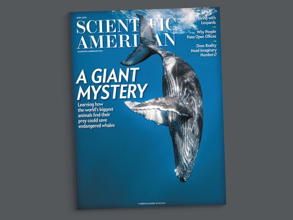 Cover of Scientific American's April issue.