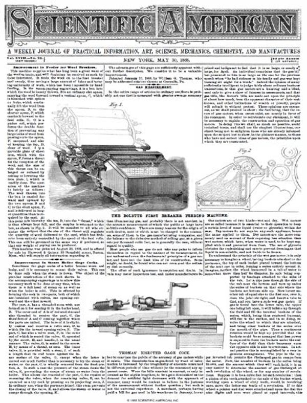 Scientific American Magazine Vol 18 Issue 22