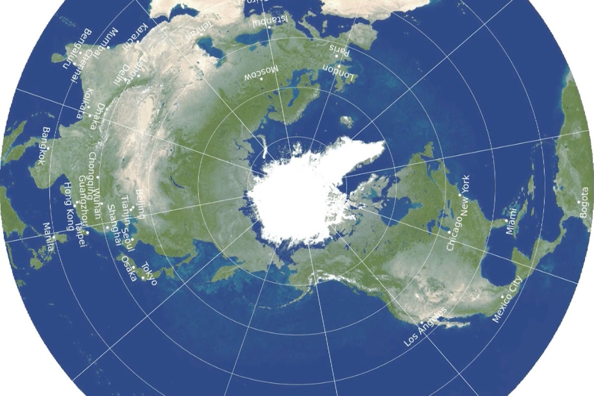 realistic earth map flat