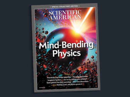 Cover of Scientific American's special edition issue "Mind-Bending Physics."