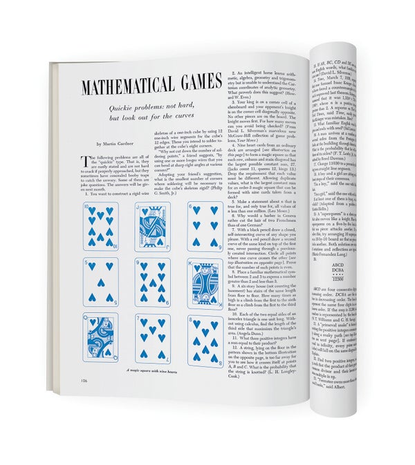 Card problem presented by Martin Gardner in his monthly column Mathematical Games.