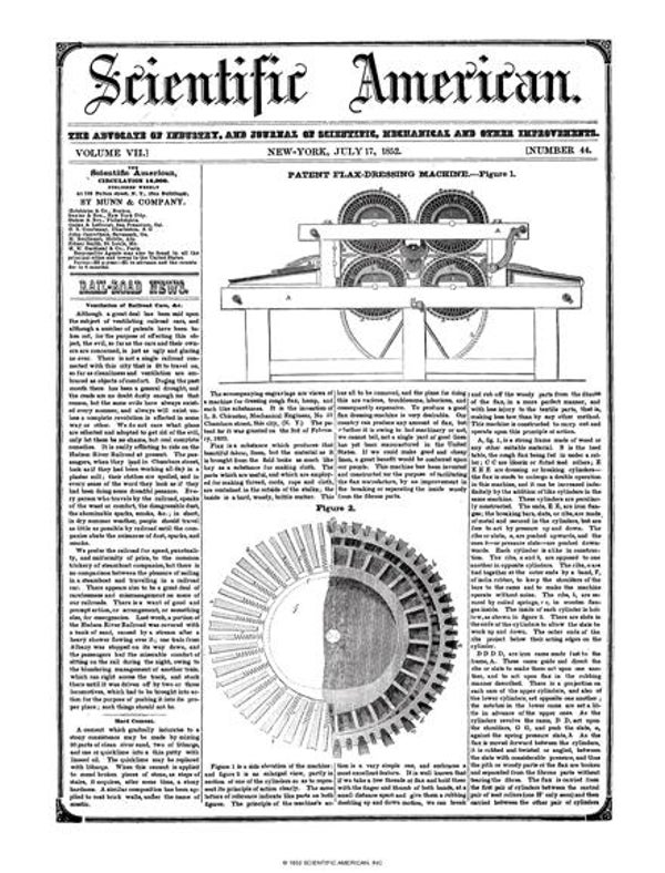 Scientific American Magazine Vol 7 Issue 44