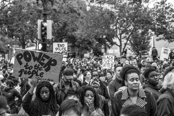 Black Lives Matter Protest in Oakland, California, USA, 2016.