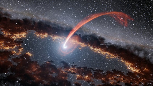 Gravitational Waves Hint at a Black Hole Eating a Neutron Star