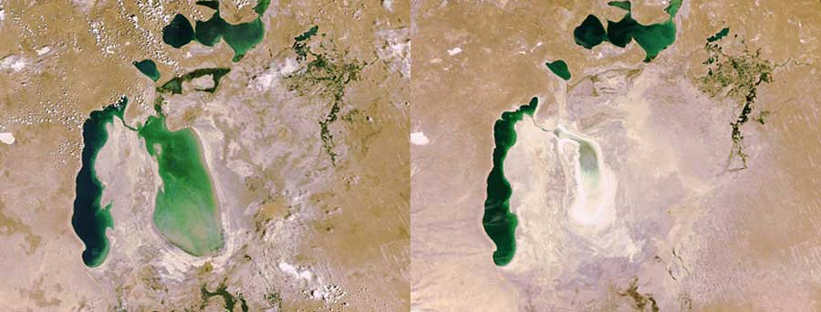 Shrinking Sea: Over Half of the Aral Sea Has Vanished in Three