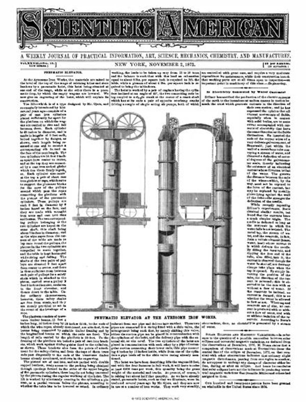 Scientific American Magazine Vol 27 Issue 18