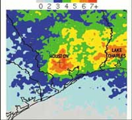 Flashes per square kilometer per year, 1989¿1999