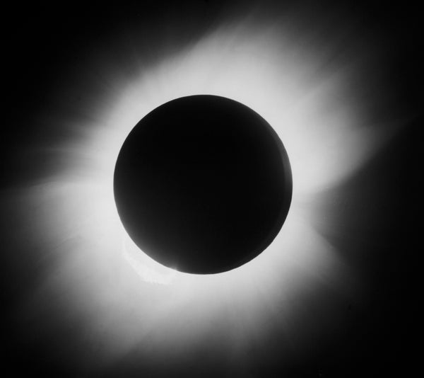 Archival photo of total solar eclipse