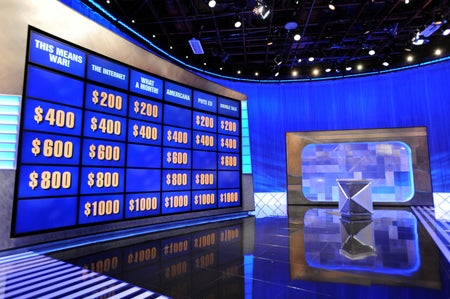 A general view on the set of the "Jeopardy!" Million Dollar Celebrity Invitational Tournament Show taping