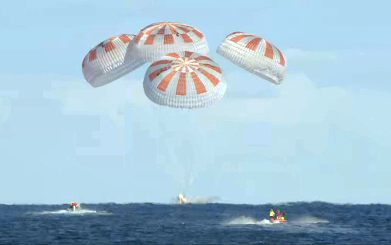 SpaceX Crew Dragon Splashes Down after Historic Test Flight ...