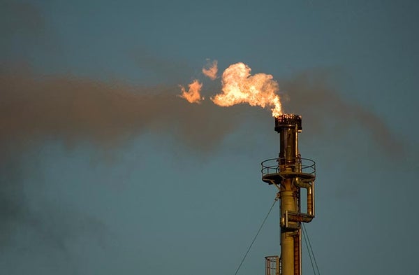 gas flare up