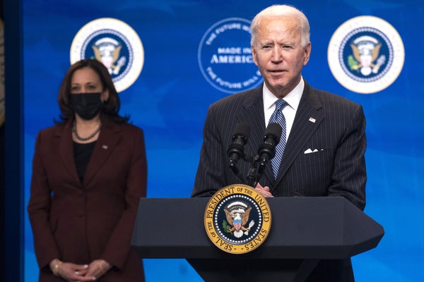 U.S. Vice President Kamala Harris and U.S. President Joe Biden
