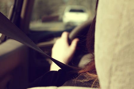 a woman driving