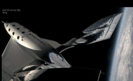 Virgin Galactic space flight.