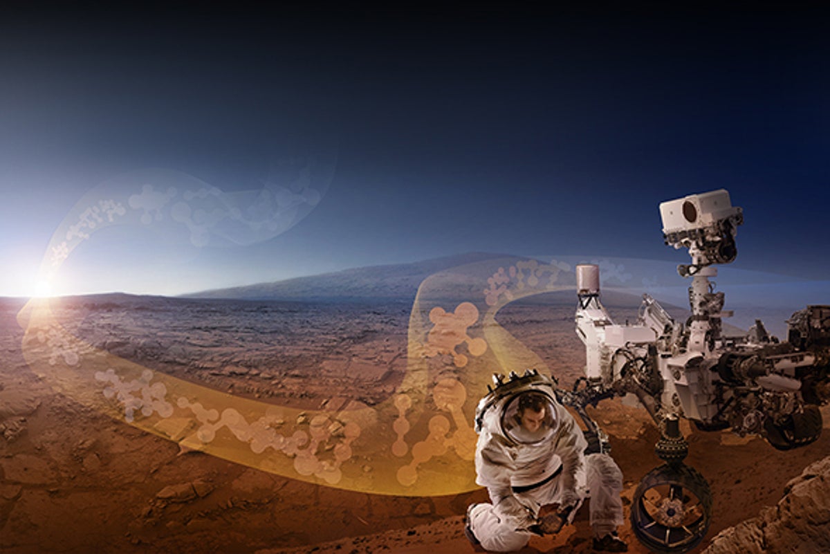 Иллюстрация на тему внеземной жизни и исследования космоса