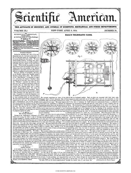 Scientific American Magazine Vol 9 Issue 30