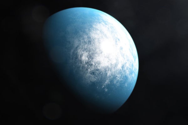Blue and white exoplanet