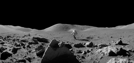 An image of Apollo 17 astronaut Harrison "Jack" Schmitt on the lunar surface