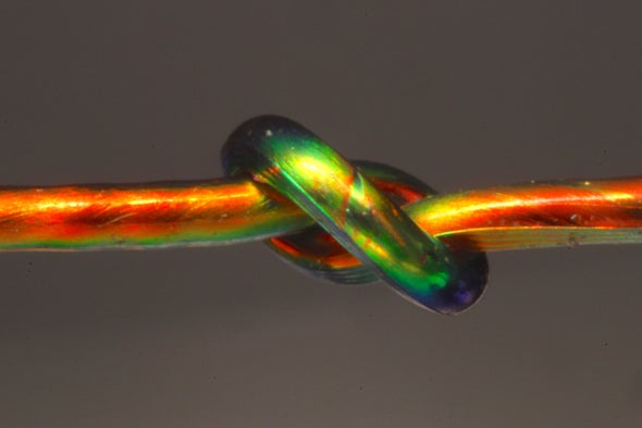Color-Changing Fibers Unravel a Knotty Mystery