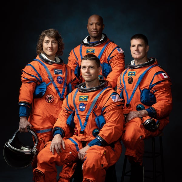 Portrait of four astronauts