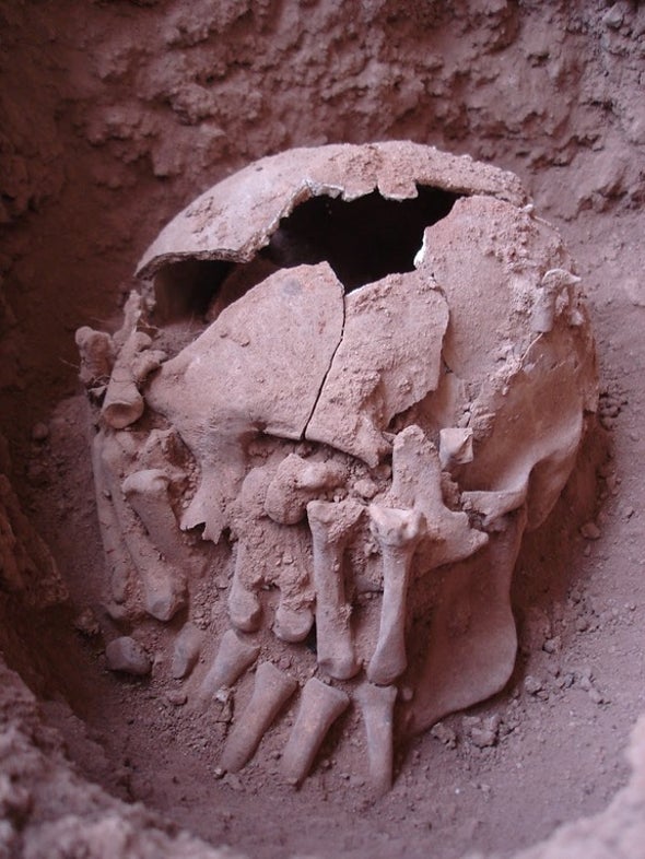 9,000-Year-Old Decapitated Skull Found under Amputated Hands