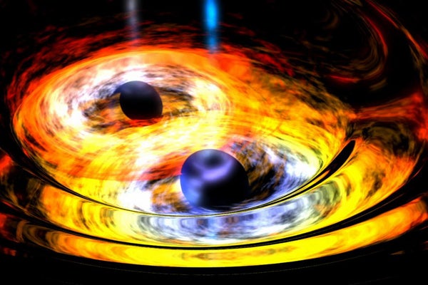 Artist's concept of two black holes
