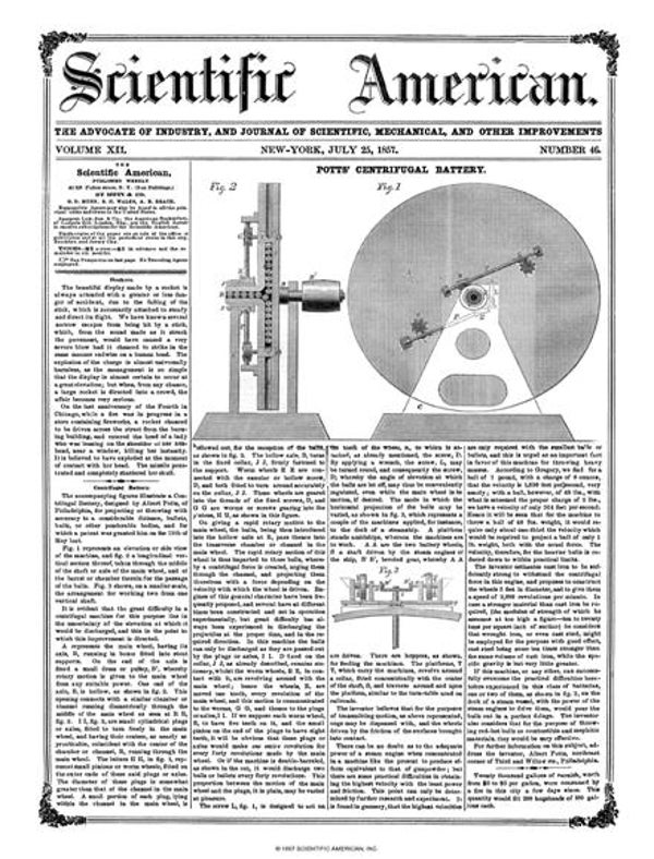 Scientific American Magazine Vol 12 Issue 46