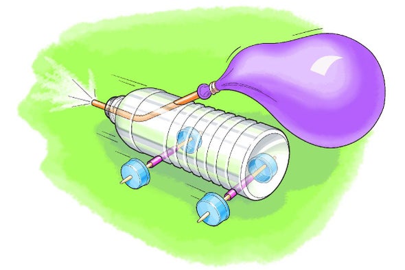 Image result for balloon powered car